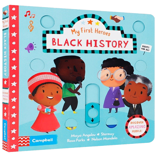 英文原版My First Heroes: Black History黑人历史 儿童机关操作抽拉书 幼儿启蒙早教认知绘本纸板书 亲子共读宝宝睡前故事图画书