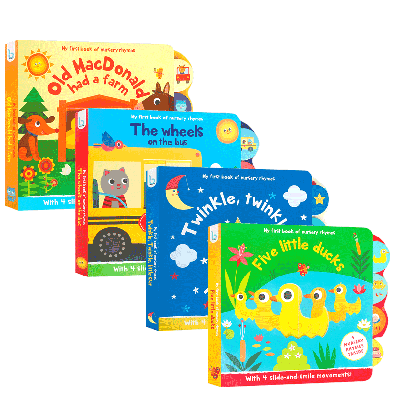 【送音频】My first book of nursery rhymes 经典童谣 英语启蒙绘本 wheels on the bus,twinkle 英文原版 sing along