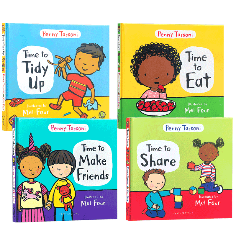 英文原版 Time to Eat/Time to Make Friends 精装2册 儿童行为习惯养成 Penny Tassoni 成长教育图画故事书 亲子共读绘本