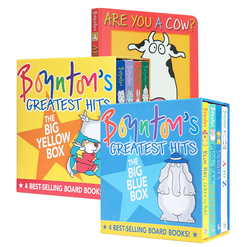 送音频英文绘本 9册 Sandra Boynton's Greatest Hits 桑德拉柏因顿The Going To Bed Book MOO BAA LA LA LA 英语启蒙翻翻纸板书