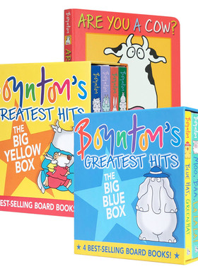 送音频英文绘本 9册 Sandra Boynton's Greatest Hits 桑德拉柏因顿The Going To Bed Book MOO BAA LA LA LA 英语启蒙翻翻纸板书