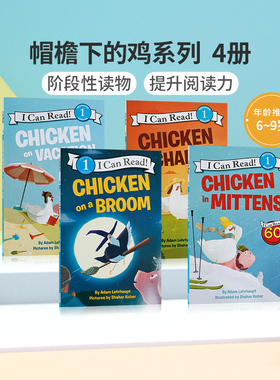 英文原版进口Chicken in Mittens帽檐下的鸡系列4册 I Can Read分级阅读级别1 儿童英语课外阅读读物 早教益智分级阅读读物