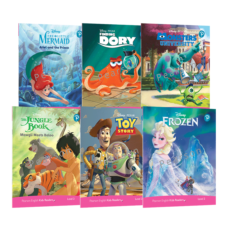 朗文培生英文原版Disney Kids Readers迪士尼英语分级阅读第2级冰雪奇缘儿童经典故事少儿英语分级读物皮克斯动画故事词汇语法