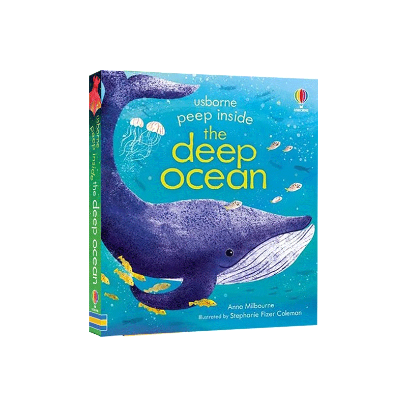 英文原版 Peep Inside The Deep Ocean 偷偷看里面 深海 坐潜水艇探索海洋的奥秘 4-8岁宝宝儿童启蒙益智科普入门翻翻书纸板书