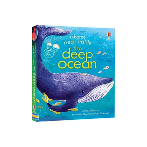 英文原版 Peep Inside The Deep Ocean 偷偷看里面 深海 坐潜水艇探索海洋的奥秘 4-8岁宝宝儿童启蒙益智科普入门翻翻书纸板书