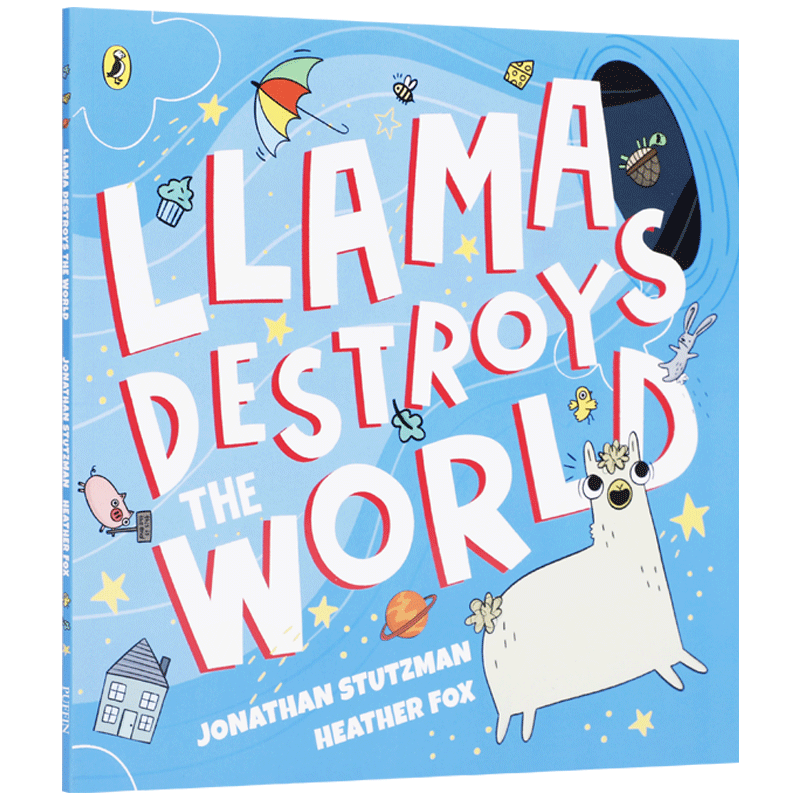 英文原版进口Llama Destroys the World拉马毁灭世界 3-5岁低幼儿童启蒙认知英语绘本 童话寓言故事图画书 宝宝亲子互动共读早教书