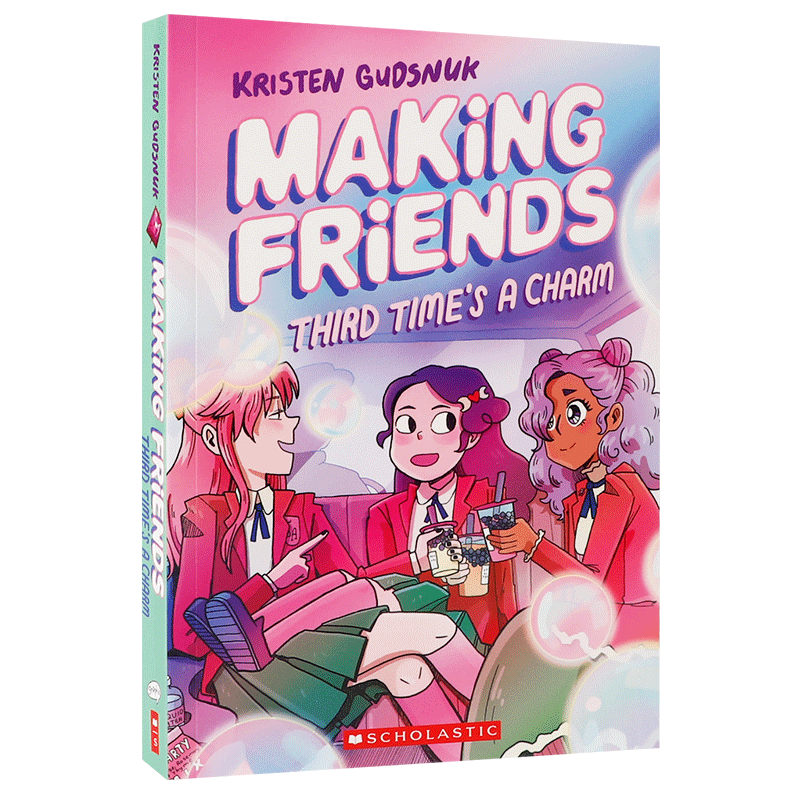英文原版Making Friends #3 Third Time's a Charm 结交朋友#3 第三次是个好机会 10-14岁中小学生英语课外阅读读物奇幻故事书