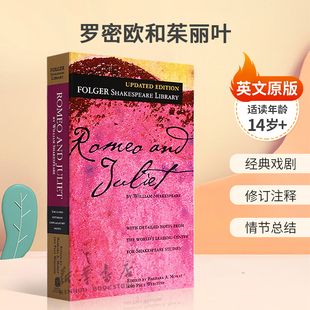 Library Romeo 戏剧 Folger 修订注释情节总结 福尔杰莎士比亚图书馆系列经典 Shakespeare Juliet罗密欧和茱丽叶 英文原版 and