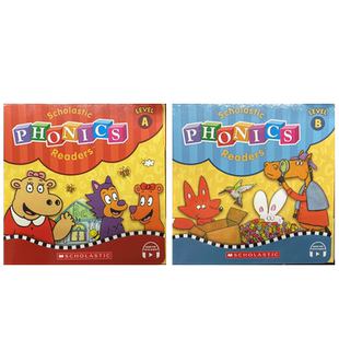 【扫码听音频】英文原版 Scholastic Phonics ReadersA-B 2套学乐自然拼读读物 4-8岁儿童宝宝单词认知自然拼读盒装绘本