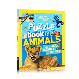 Geographic Animals国家地理儿童益智书系列之动物英文原版 Kids Book 认知图画书启蒙绘本儿童边学边玩玩具书 Puzzle National