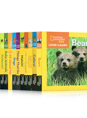 100元4本美国国家地理幼儿版儿童百科全书National Geographic Look and Learn: Shapes少儿版系列全彩版分级读物英文原版