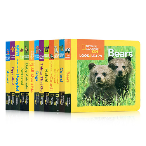 100元4本美国国家地理幼儿版儿童百科全书National Geographic Look and Learn: Shapes少儿版系列全彩版分级读物英文原版