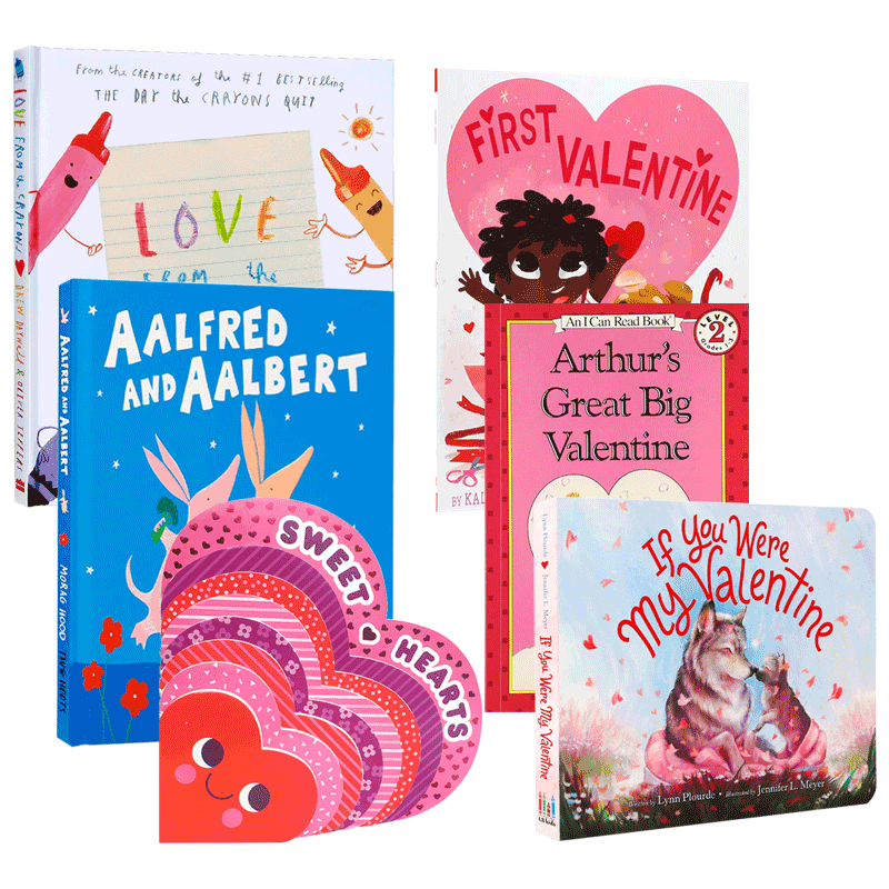 英文原版绘本Love from the Crayon/ First Valentine/If You Were My Valentine/Aalfred and Aalbert情人节主题绘本 系列6本
