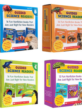 送部分音频【4盒】学乐科学启蒙绘本 Scholastic Guided Science readers ABCDEF 趣味自然百科普认知英语  亲子读物 科学指导型
