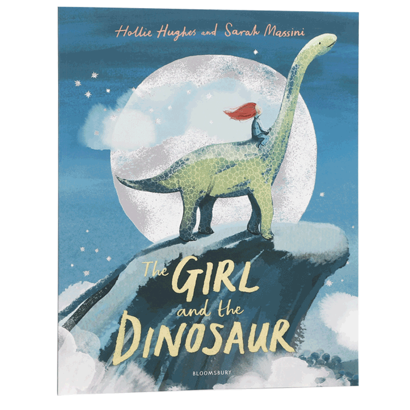 英文原版 The Girl and the Dinosaur 女孩和恐龙儿童英语启蒙图画故事书激发想象力神奇冒险故事Sarah Massini插画作品龙与女骑士