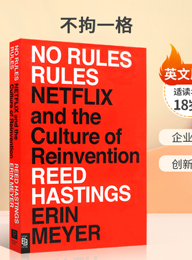 英文原版No Rules Rules 不拘一格 网飞的背后哲学 企业文化 创新管理高阶读物 经济与管理平装 18岁+