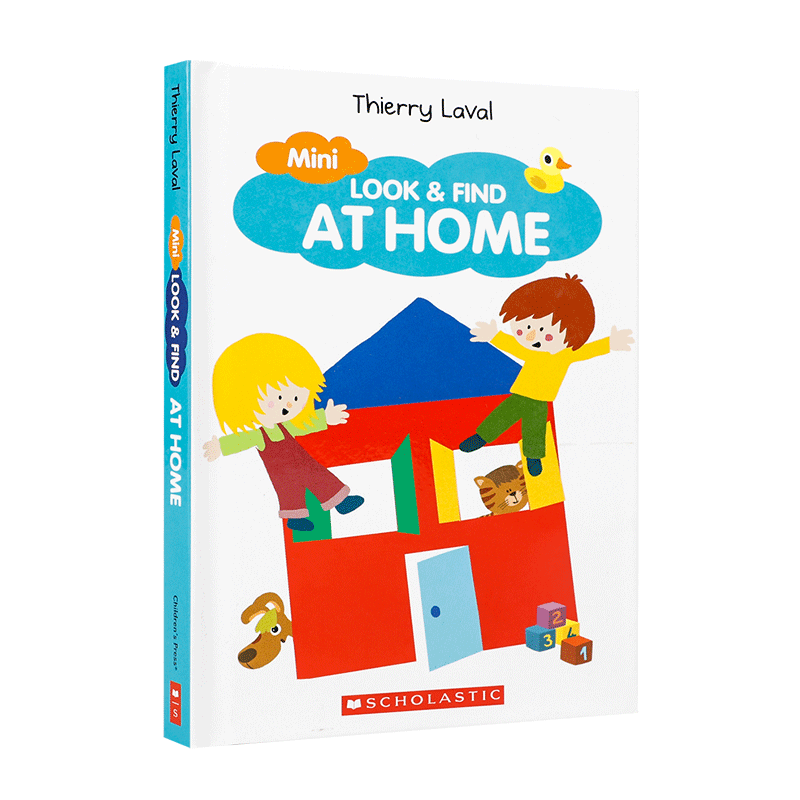 英文原版LOOK & FIND AT HOME在家找寻找和发现 Scholastic学乐出版 低幼儿童英语启蒙认知绘本早教图画书 亲子互动共读睡前故事书