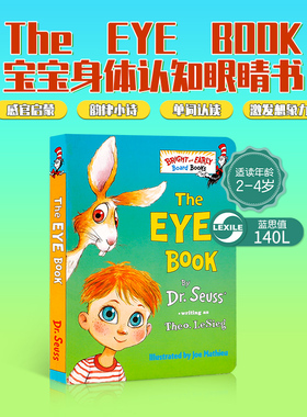 英文原版进口低幼适龄版绘本The Eye Book宝宝身体认知眼睛书苏斯博士 Dr.Seuss 儿童启蒙纸板书Bright and Early Board Books