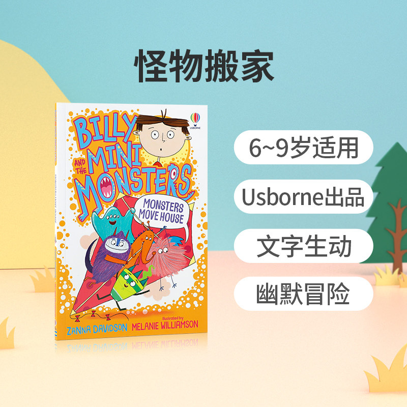 Usborne比利和迷你怪兽们英文原版小说Billy and the Mini Monsters: Monsters Move House怪物搬家儿童英语课外阅读冒险故事