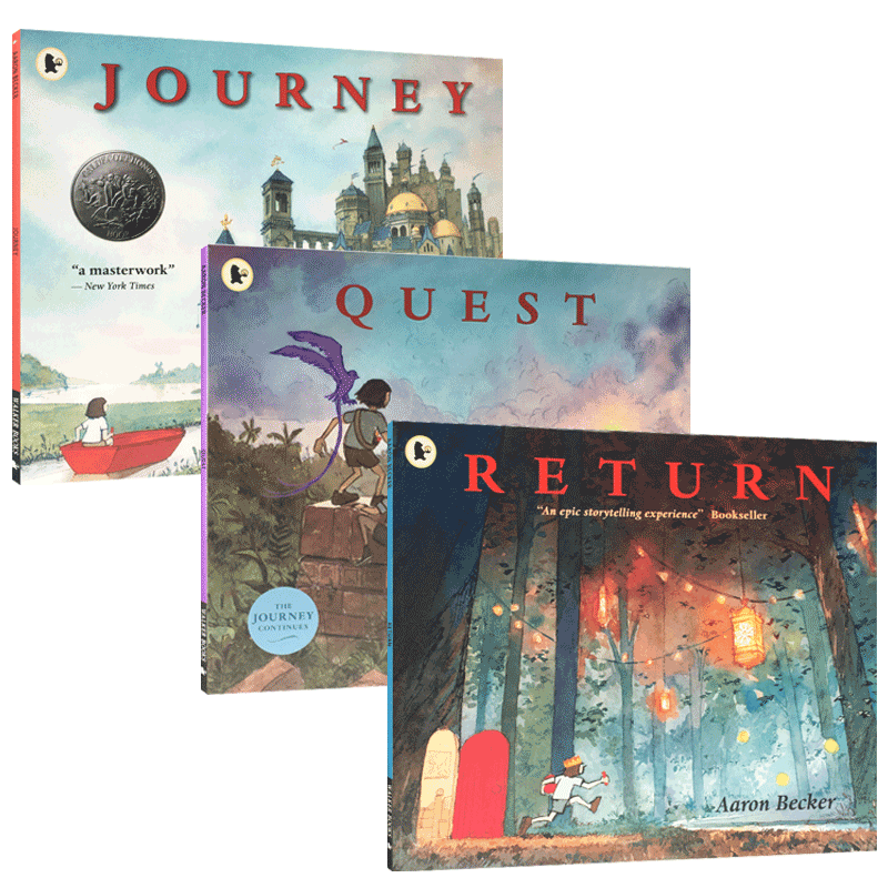 英文原版进口Journey Trilogy不可思议的旅程一二三部曲Journey/Quest/Return3-6-9岁儿童启蒙绘本激发想象力冒险图画书获凯迪克奖