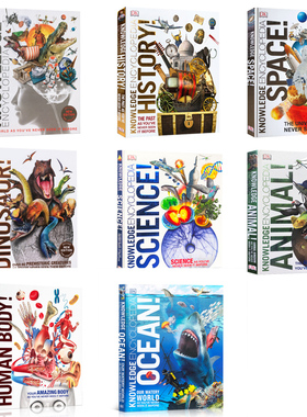 DK儿童知识百科全书全套系列少儿幼儿认知恐龙/太空/海洋/人体/动物植物昆虫Knowledge Encyclopedia Human Body英文原版科普育儿