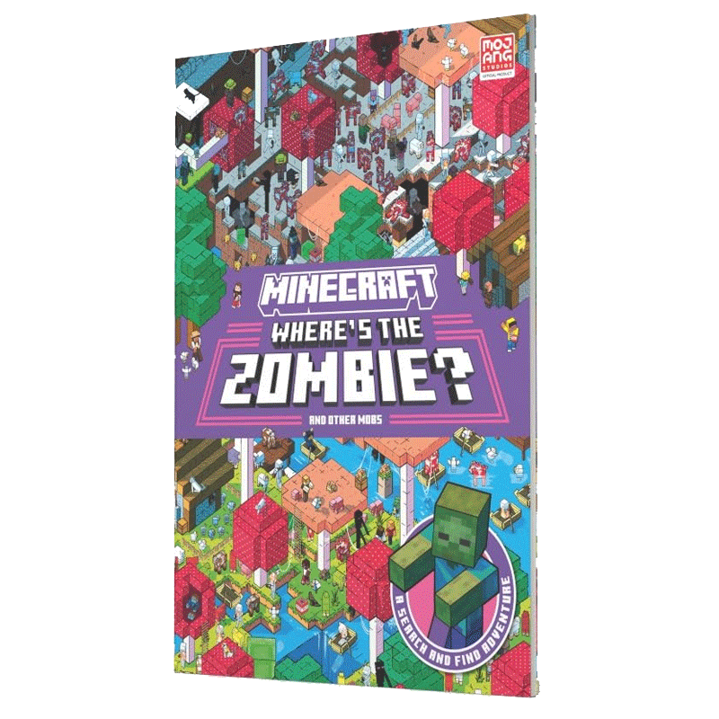 英文原版Minecraft Where’s the Zombie? 我的世界僵尸在哪里 儿童趣味找找书寻找冒险 互动游戏 专注培养精装8-12岁