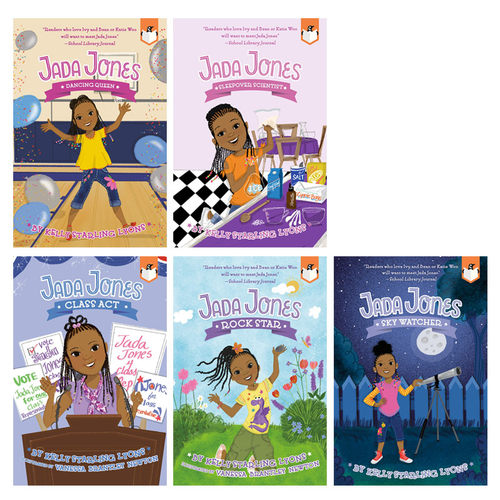 英文原版Jada Jones杰达琼斯系列5册 Rock Star/Sleepover Scientist/Dancing Queen/Sky Watcher儿童校园友谊主题桥梁书章节小说
