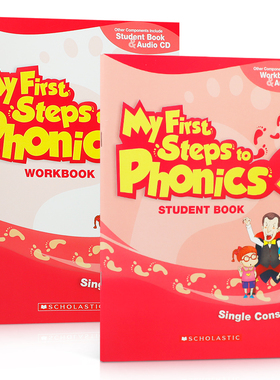 扫码听音频My First Steps to Phonics Student Book 3 迈向拼读第一步 4-8岁儿童宝宝自然拼读语感培养英文学习教辅Scholastic