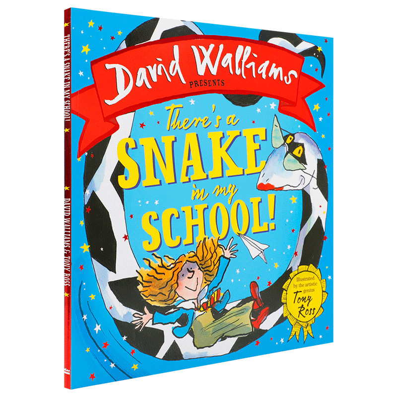 英文原版 There's a Snake in My School 学校里有蛇 David Walliams 学校里有蛇 大卫少年幽默绘本 儿童宝宝趣味益智启蒙绘本