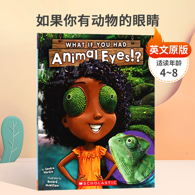 英文原版 What If You Had Animal Eyes? 如果你有动物的眼睛 全彩插图趣味科普动物百科  平装 STEAM读物 科普百科 4-8岁
