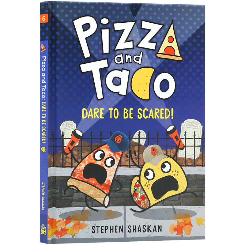 英文原版 Pizza and Taco: Dare to Be Scared! 精装 披萨饼与玉米片6 8-12岁青少年儿童课外阅读进阶桥梁漫画初级章节书