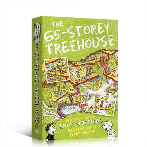 预售送音频 英文原版 The 65-Storey Treehouse 小屁孩树屋历险记 65层 儿童小说桥梁章节书