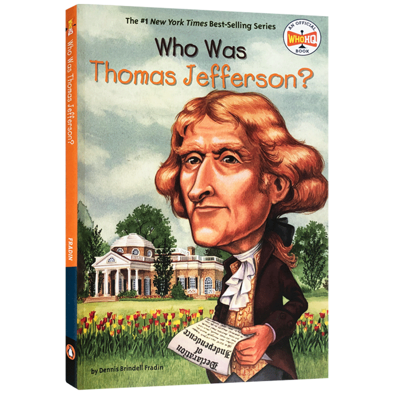 英文原版 谁是托马斯杰弗逊 Who Was Thomas Jefferson? Who Was/Is 系列企鹅世界名人传记 中小学生英语课外读物 人物传记文学