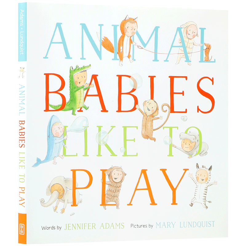 英文原版 Animal Babies Like to Play 动物宝宝喜欢玩耍 Balzer + Bray出版 4-8岁儿童宝宝儿童早教启蒙字母认知绘本精装