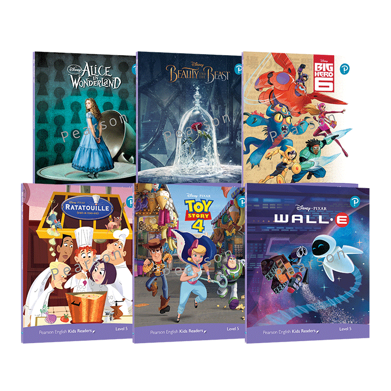 朗文培生迪士尼绘本英文原版 Disney Kids Readers 迪士尼英语分级阅读第5级少儿英语分级读物皮克斯动画故事分级词汇语法句法