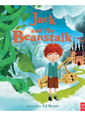 预售英文原版Nosy Crow Fairy Tales: Jack and the Beanstalk杰克和魔豆经典童话故事幽默复述 趣味插图 睡前故事平装绘本4-8岁