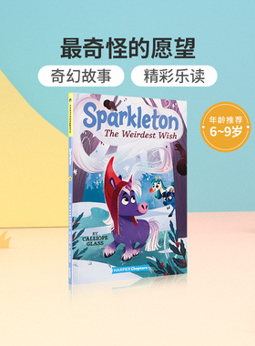 进口英文原版 斯帕克顿Sparketon #4:The Weirdest Wish最奇怪的愿望 奇幻故事情节儿童英语阅读桥梁章节漫画书 HarperCollins平装