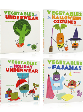 英文原版 HACHETTE：Vegetables in 系列4本 Abrams Appleseed出版 2-6岁儿童宝宝幽默搞笑培养认知趣味绘本纸板书