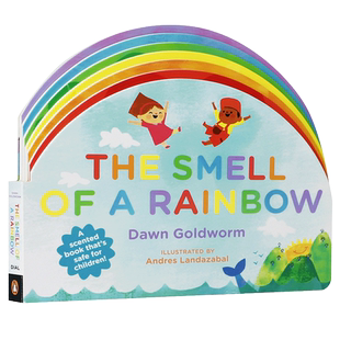 英文原版绘本 The Smell of a Rainbow 彩虹书 分层 2-6岁低幼儿童英语启蒙绘本 宝宝颜色认知亲子共读早教书纸板异形书
