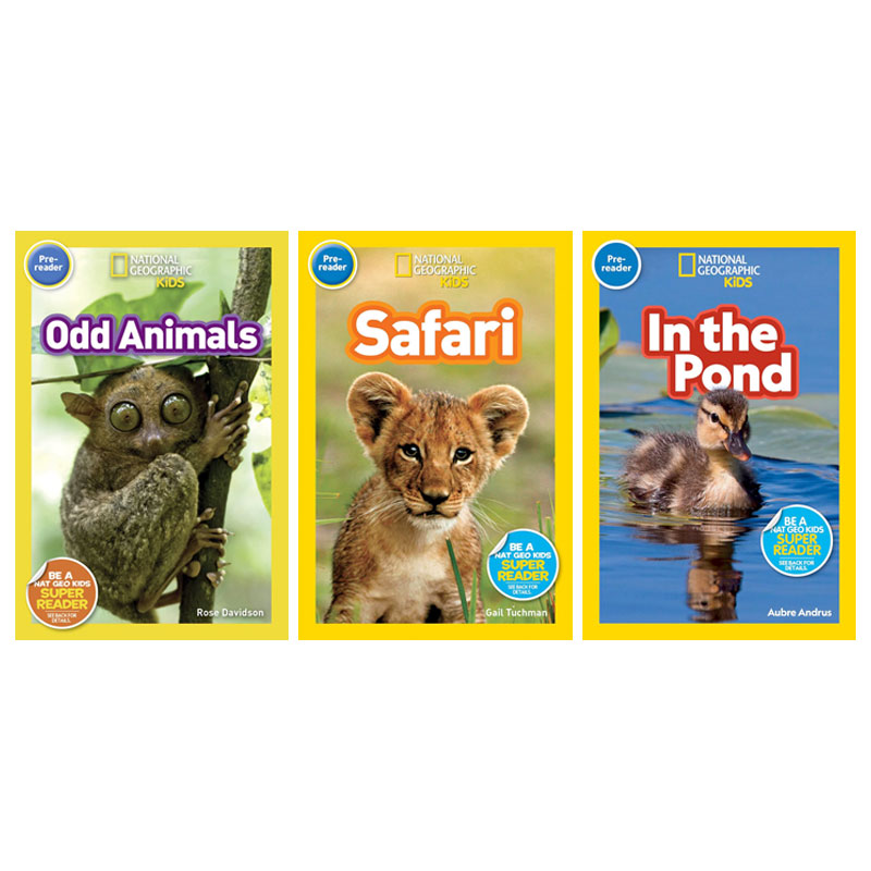 英文原版 国家地理分级pre阶动物栖息地3本 Pre Safari/Pre Animal Homes/Pre Odd Animals 宝宝儿童启蒙益智亲子绘本