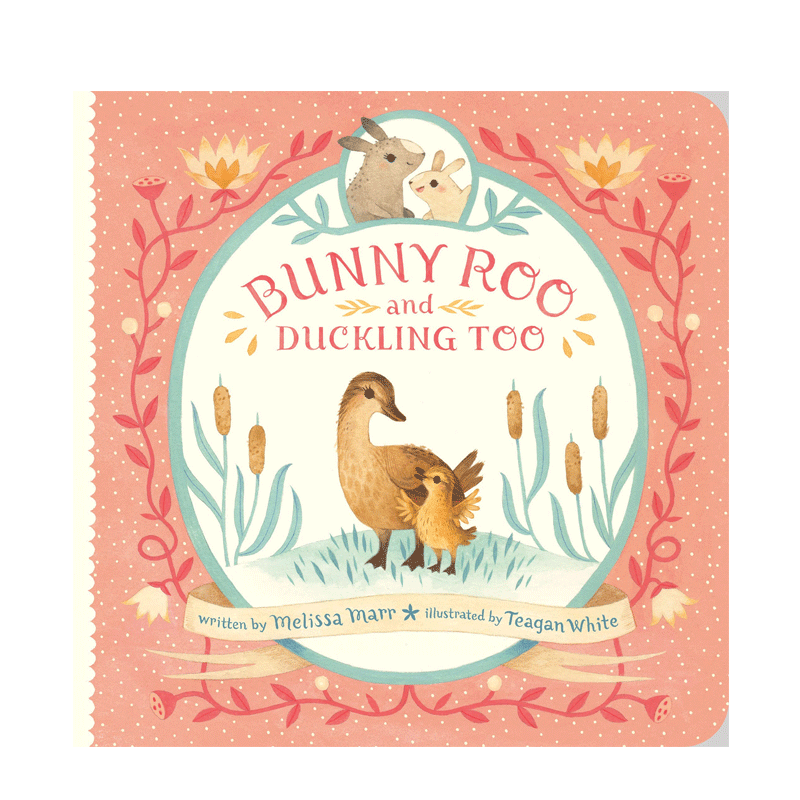 英文原版 Bunny Roo and Duckling Too 兔宝宝和小鸭 低幼认知启蒙图画故事绘本 2-6岁儿童宝宝启蒙认知趣味纸板书绘本
