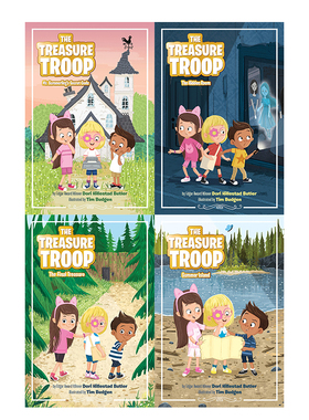 英文原版 The Treasure Troop寻宝小队系列4册 6-9岁儿童英语课外阅读读物 幽默趣味章节书Penguin企鹅