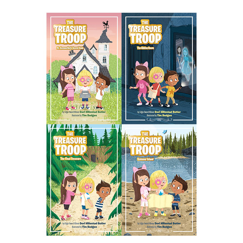 英文原版 The Treasure Troop寻宝小队系列4册 6-9岁儿童英语课外阅读读物 幽默趣味章节书Penguin企鹅