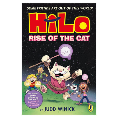 预售英文原版Hilo: #10 Rise of the Cat希罗10 猫的崛起爆笑冒险漫画全彩动作冒险 科幻冒险平装10-14岁