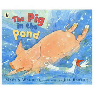 预售英文原版The Pig in the Pond池塘里的猪凯特格林纳威奖提名趣味绘本 动物故事平装绘本2-6岁