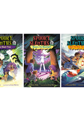 英文原版 Spooky Sleuths #1-3: 幽灵侦探 系列3本 课外读物奇幻冒险章节书 8-12岁青少年儿童侦探推理课外阅读桥梁章节书