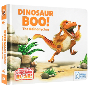 英文原版进口Dinosaur Boo! The Deinonychus恐龙布！恐爪龙Dinosaur系列Peter Curtis出品3-5岁儿童英语启蒙认知绘本内容押韵易读