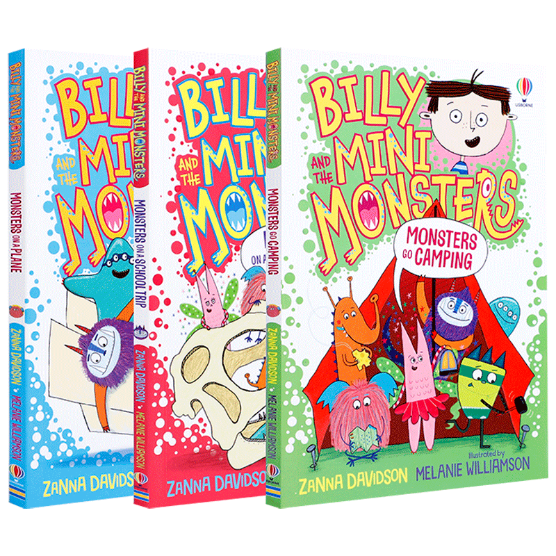 Usborne比利和迷你小怪兽1-16 17 18Billy and the Mini Monsters尤斯伯恩Play Football英文原版Go Back to School少儿桥梁章节