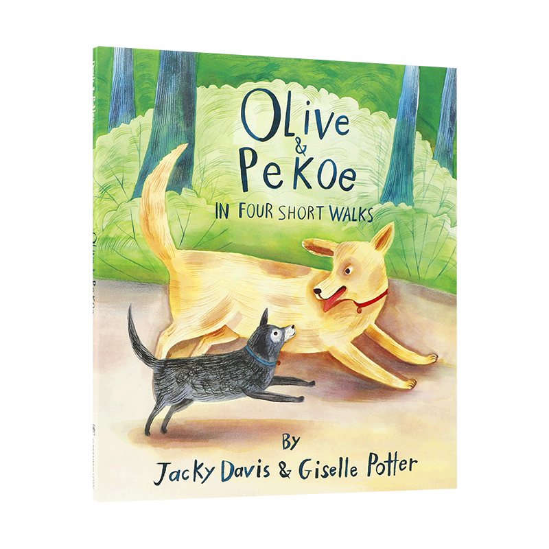 英文原版 Olive & Pekoe: In Four Short Walks 橄榄和白毫：四次短暂的散步 4-8岁儿童宝宝启蒙益智社交礼仪友谊绘本精装