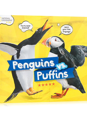 英文原版进口Penguins vs. Puffins企鹅与海雀 中小学生英语课外阅读读物 少儿动物知识科普认知百科全书图鉴书 国家地理儿童书籍